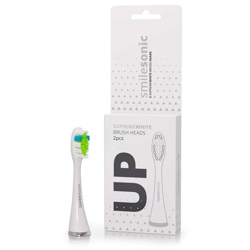 Końcówki intensywnie wybielające Smilesonic SupremeWhite 2 szt. – białe UP/EX/GO