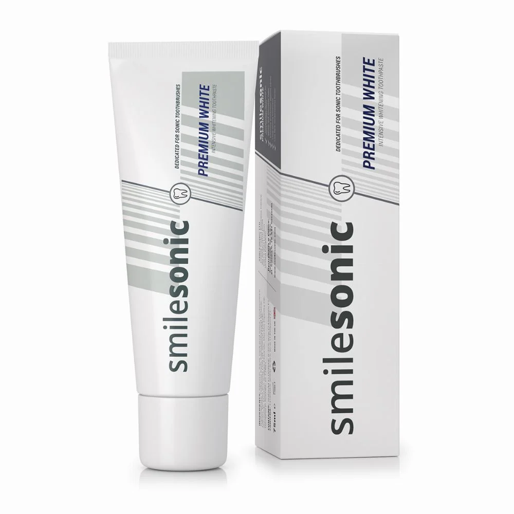 Smilesonic Premium White – pasta intensywnie wybielająca przeznaczona do szczoteczek sonicznych 75 ml