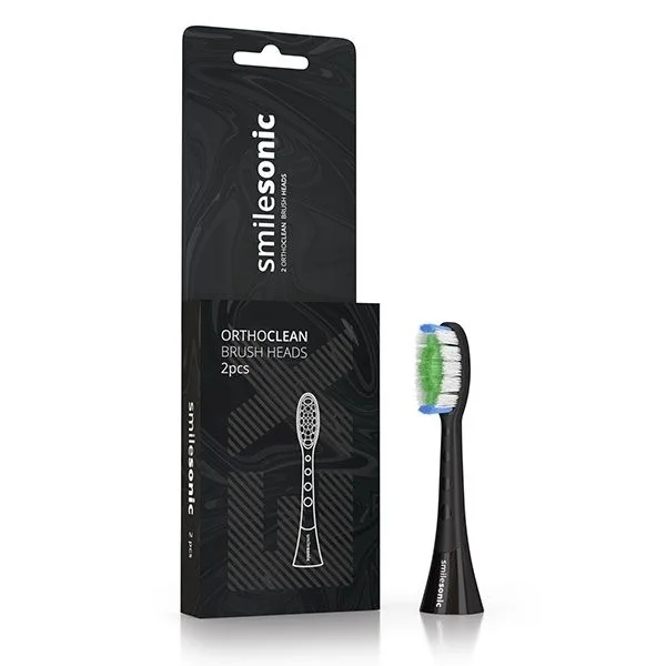 Końcówki ortodontyczne Smilesonic UP/EX/GO OrthoClean 2 szt. – czarne