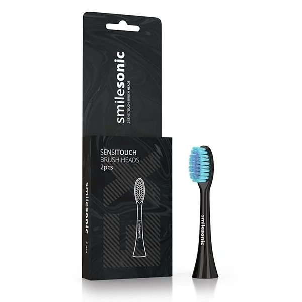Końcówki do zębów wrażliwych Smilesonic UP/EX/GO SensiTouch 2 szt. – czarne