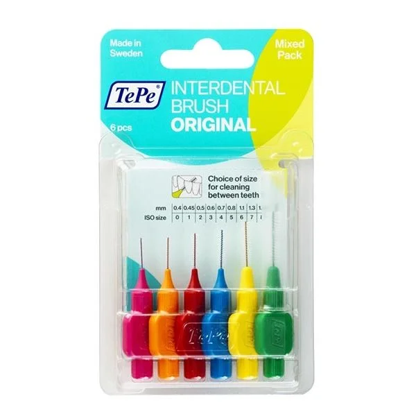 Mały zestaw szczoteczek międzyzębowych TePe Original (6szt.)
