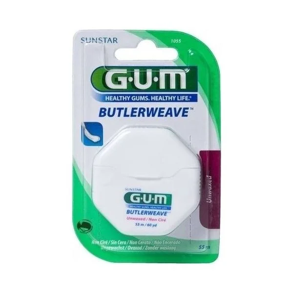 Płaska niewoskowana nić dentystyczna GUM Butlerweave 1055 (50 m)