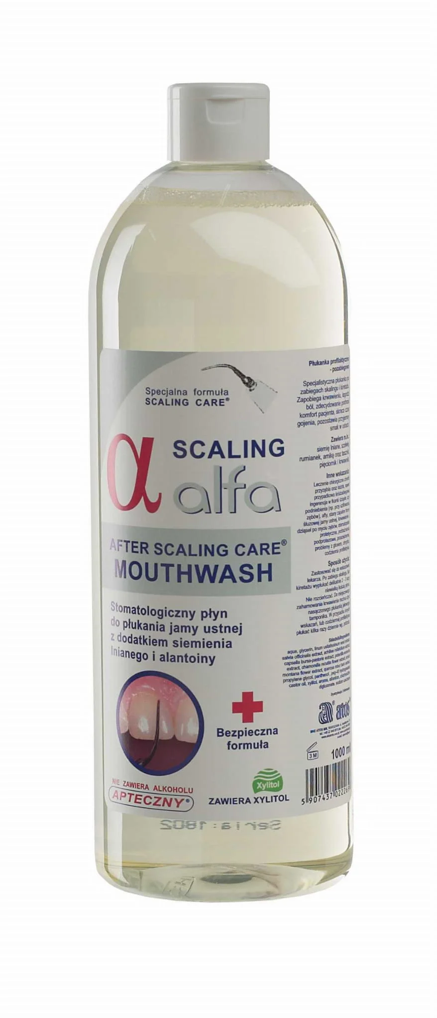 Alfa SCALING - profilaktyczny płyn do płukania jamy ustnej po skalingu lub kiretażu 500 ml