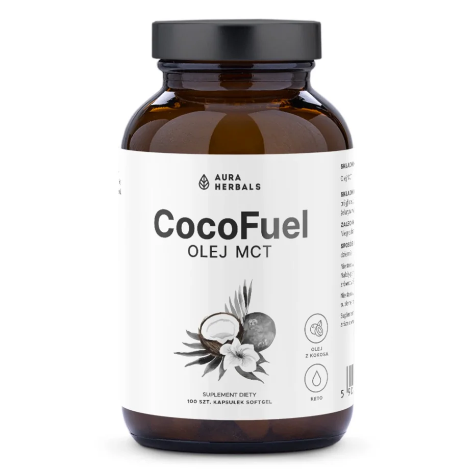 Aura Herbals Coco Fuel – olej MCT 2000 mg – kapsułki softgel 100 szt.
