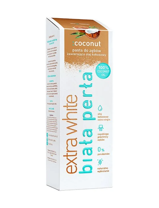 Biała Perła Coconut – wybielająca pasta do zębów z olejem kokosowym 75 ml