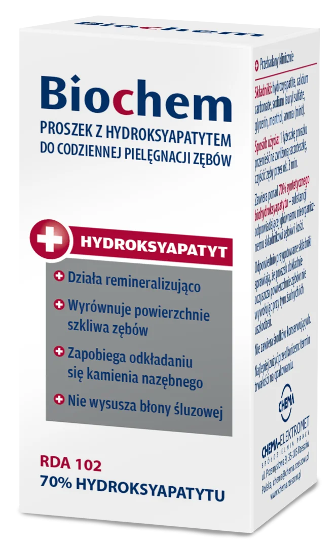 BIOCHEM 10g – remineralizujący, odbudowujący proszek z hydroksyapatytem do użytku codziennego