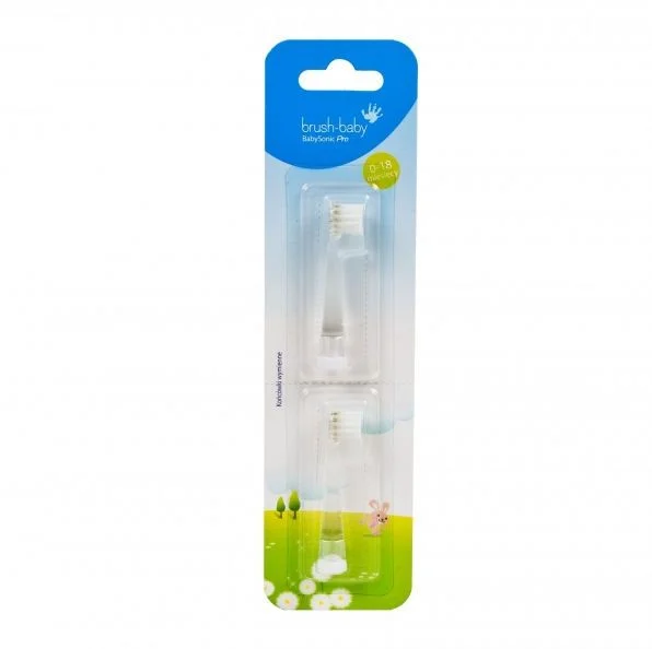 Końcówki Brush-Baby do szczoteczki BabySonic PRO 0-18 miesięcy – 2 szt.