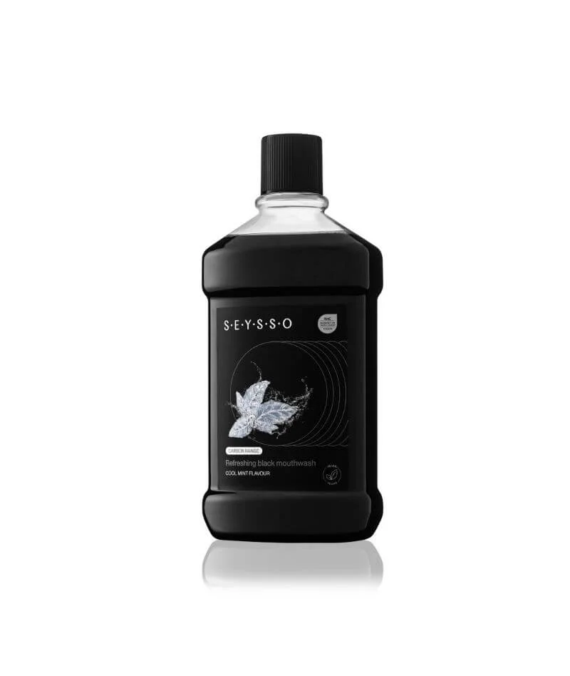 Seysso Carbon Black – odświeżający płyn do płukania jamy ustnej z węglem aktywnym 500 ml