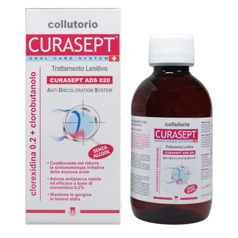 Curasept ADS 020 Lentivo - płyn z chlorheksydyną i chlorobutanolem 200ml