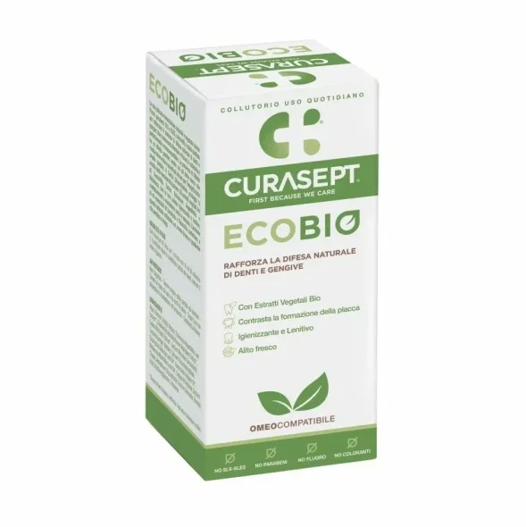 Curasept ECO BIO – naturalny płyn do płukania jamy ustnej  bez mentolu 300ml
