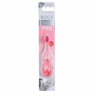 ROCS PRO Baby Extra Soft – szczoteczka do zębów z rączką-gryzakiem dla dzieci w wieku 0-3 lat