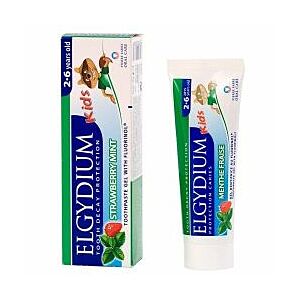 Pasta dla dzieci (2-6 lat) o smaku miętowo-truskawkowym Elgydium Kids 50 ml