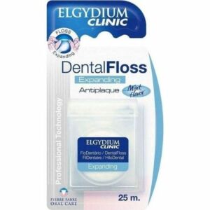 Elgydium Clinic Dental Floss Expanding 25m – pęczniejąca, miętowa nić dentystyczna