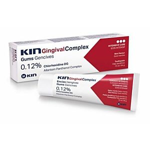 KIN Gingival 75ml – pasta do zębów z 0,12 chlorheksydyny, przeciwdziałająca chorobom dziąseł oraz przyzębia
