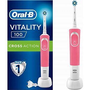Szczoteczka elektryczna Oral-B Vitality D100  Cross Action różowa