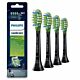 Philips Sonicare W3 Premium – końcówki wybielające do szczoteczki sonicznej w kolorze czarnym (HX9064/33) 4 szt.