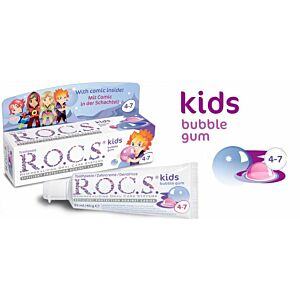 Pasta dla dzieci (4-7 lat) o smaku gumy balonowej Rocs KIDS Bubble Gum 35 ml