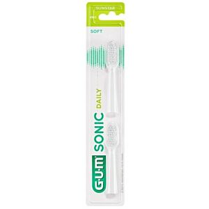 GUM Sonic Daily –  białe końcówki do szczoteczki sonicznej