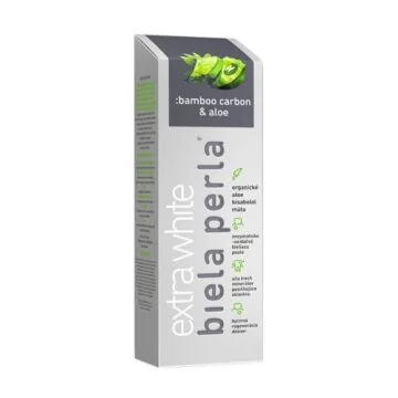 Biała Perła Bamboo Carbon and Aloe – czarna pasta wybielająca z węglem aktywnym i aloesem 75 ml