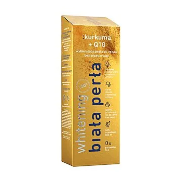 Biała Perła Whitening kurkuma + Q10 – wybielająca pasta do zębów o działaniu antybakteryjnym 75 ml