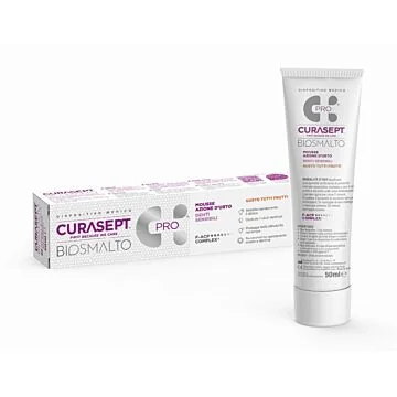 Curasept Biosmalto Sensitive Mousse - owocowy mus do walki z nadwrażliwością 50 ml