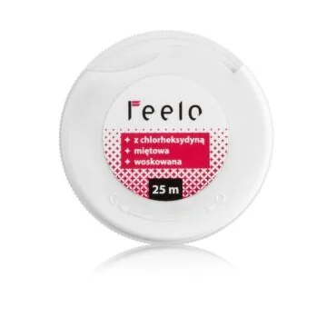 Feelo Perio Chlorhexidine 25m – nić dentystyczna z chlorheksydyną na krwawiące dziąsła