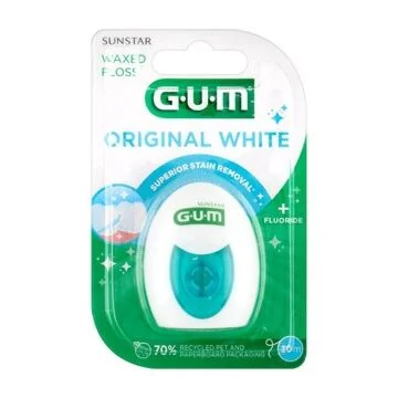 Usuwająca przebarwienia nić dentystyczna  GUM Original White 2040 (30m)