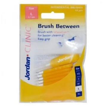 Zestaw szczoteczek międzyzębowych Jordan Clinic Brush Between L (rozmiary 0,7-4,0 mm) 10 szt.