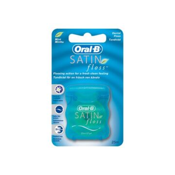 Nić dentystyczna miętowa Oral-B Satin Floss 25 m