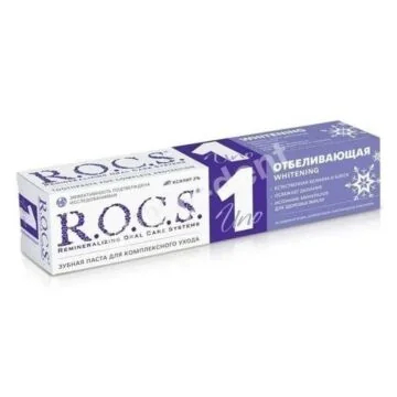 ROCS UNO Whitening - wybielająca pasta do zębów bez fluoru z kompleksem mineralnym - 60 ml