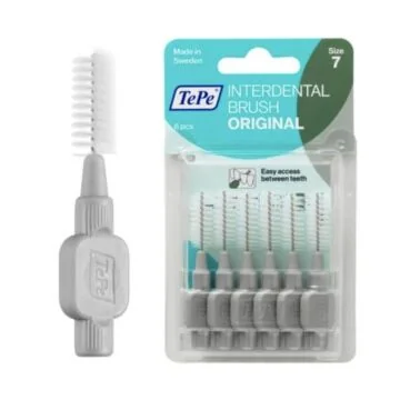Szczoteczki międzyzębowe z bioplastiku  TePe Original 6 szt. szare – 1.3 mm