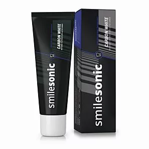 Smilesonic Carbon White – wybielająca pasta z węglem aktywnym przeznaczona do szczoteczek sonicznych 75 ml