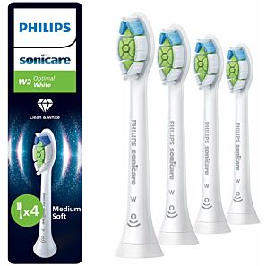 Philips Sonicare Optimal White HX6064/87 – końcówki do szczoteczki sonicznej  w kolorze białym 4 szt.