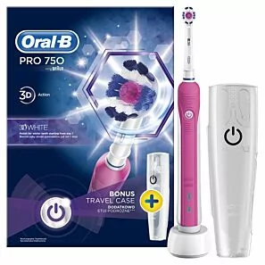 Szczoteczka elektryczna Oral-B PRO 750 Pink 3D White