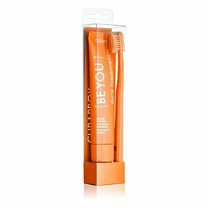 Curaprox [Be You.] Pure Happiness 90 ml – wybielająca, brzoskwiniowo-morelowa pasta do zębów ze szczoteczką Curaprox Ultra Soft CS5460