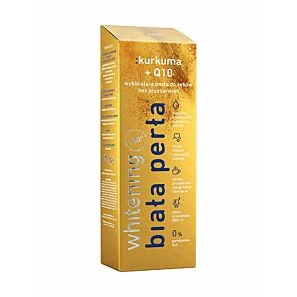 Biała Perła Whitening kurkuma + Q10 – wybielająca pasta do zębów o działaniu antybakteryjnym 75 ml