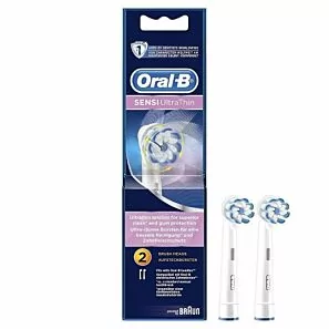 Braun Oral-B EB60-2 Sensi Ultrathin 2 szt. – końcówki do szczoteczki elektrycznej o bardzo miękkim włosiu