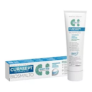 Curasept Biosmalto Kid – pasta do zębów z fluorem  dla dzieci w wieku 0-6, smak mięty