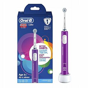 Oral-B Junior – szczoteczka elektryczna dla dzieci powyżej 6. roku życia – fioletowa