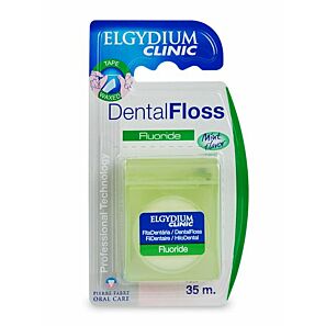 ELGYDIUM Dental Floss Fluoride 35m – woskowana nić dentystyczna, nasączona fluorem