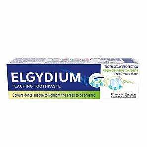 ELGYDIUM edukacyjna pasta do zębów - barwiąca płytkę nazębną przeciwpróchnicza pasta od 7. roku życia - 50 ml