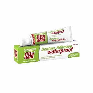FITTYDENT Sensitive – wodoodporny klej do protez zębowych z aloesem i mirrą 40g