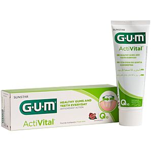 GUM Butler 6050 ActiVital - pasta wspierająca zdrowie dziąseł z koenzymem Q10 i wyciągiem z granatu (75 ml)