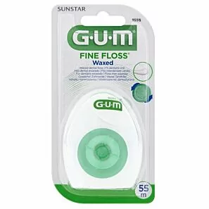 Tradycyjna, cienka, woskowana nić dentystyczna  GUM Fine Floss 1555 (55m)