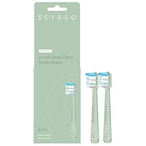 SEYSOO Junior Deep Clean Green – końcówki wymienne do szczoteczki sonicznej SEYSSO Junior 2 szt.