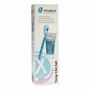 Zestaw Miradent Tong-Clin Set – żel i szczoteczka do języka