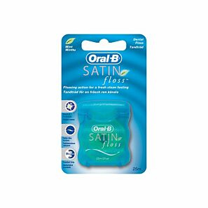 Nić dentystyczna miętowa Oral-B Satin Floss 25 m