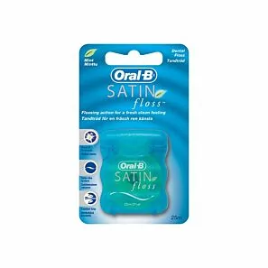 Nić dentystyczna miętowa Oral-B Satin Floss 25 m