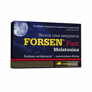 Forsen Fast z melatoniną krótsze zasypianie – 30 tabletek