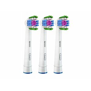 Oral-B 3D White Clean Maximiser –  białe końcówki wybielające do szczoteczki elektrycznej 3szt.